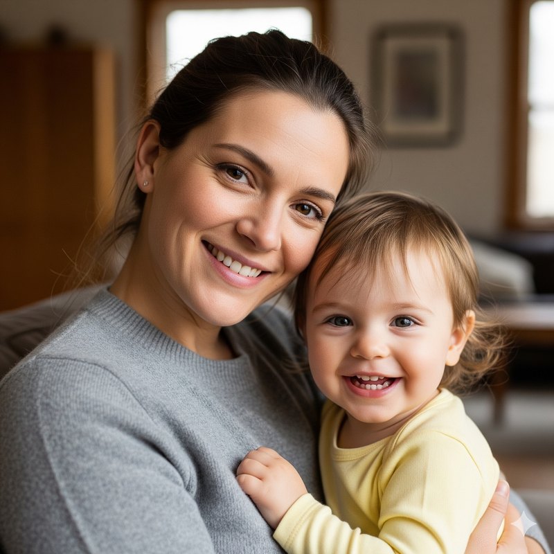 Padre e hijo sonriendo